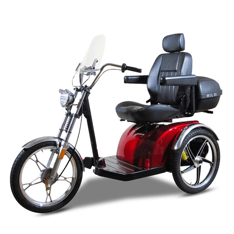 S33 red 3 wheel electric scooter for the elderly