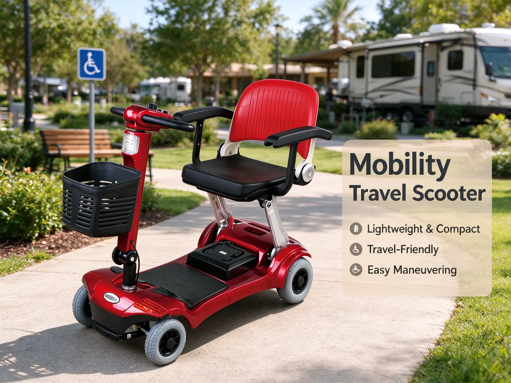 Mobility Travel Scooter: Lightweight, Compact & Easy to Steer
